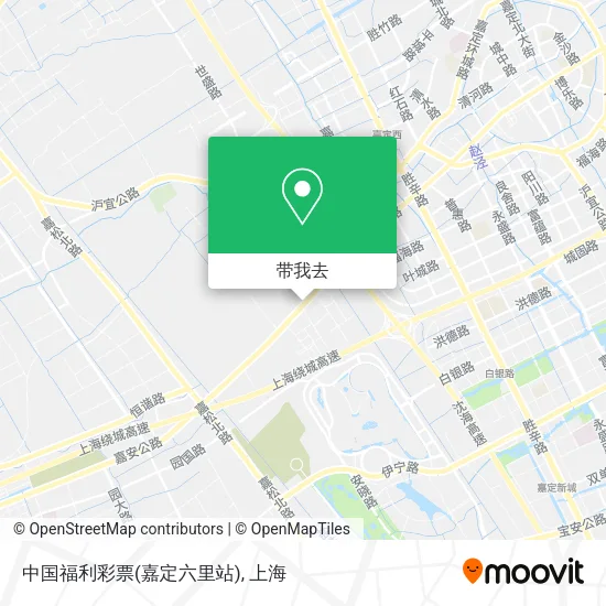 中国福利彩票(嘉定六里站)地图