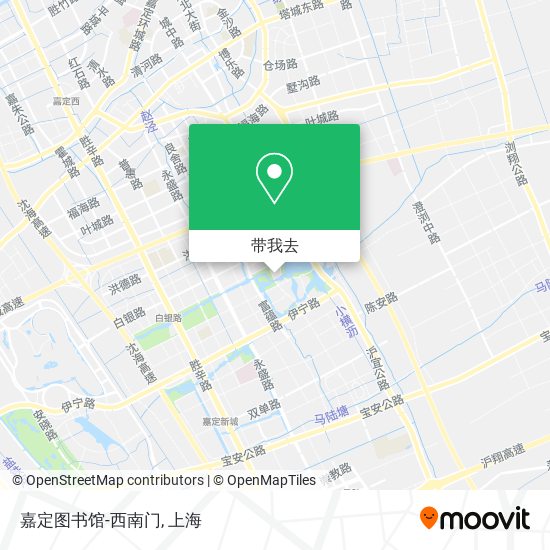嘉定图书馆-西南门地图