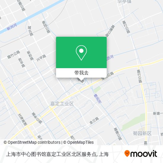 上海市中心图书馆嘉定工业区北区服务点地图