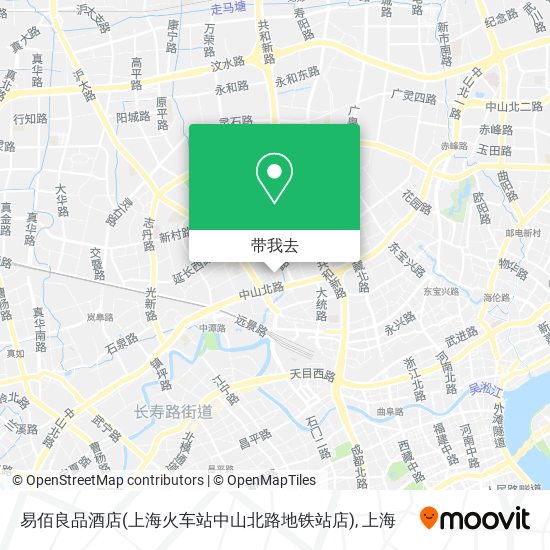 易佰良品酒店(上海火车站中山北路地铁站店)地图
