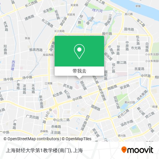 上海财经大学第1教学楼(南门)地图