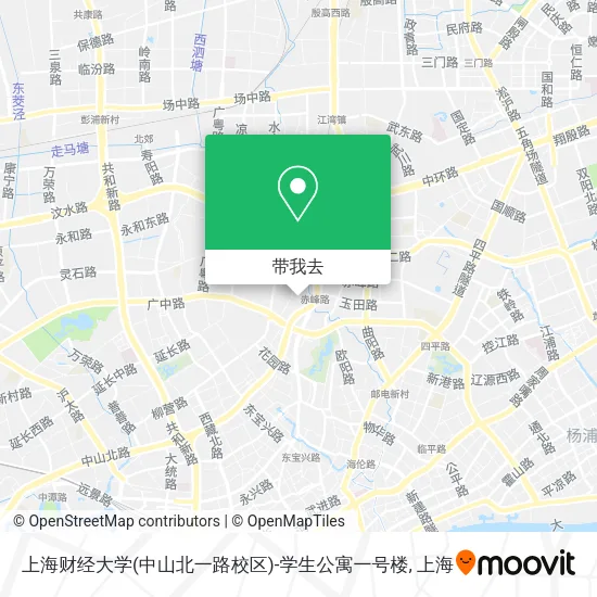 上海财经大学(中山北一路校区)-学生公寓一号楼地图