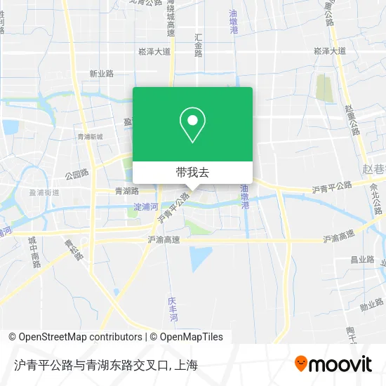 沪青平公路与青湖东路交叉口地图