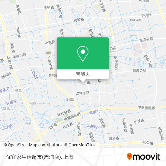 优宜家生活超市(周浦店)地图