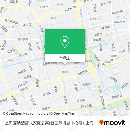 上海麦纳酒店式家庭公寓(新国际博览中心店)地图