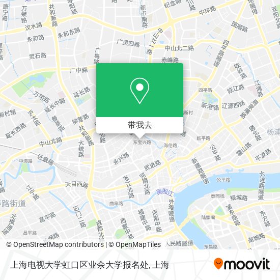 上海电视大学虹口区业余大学报名处地图