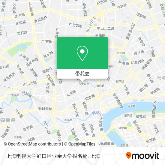 上海电视大学虹口区业余大学报名处地图