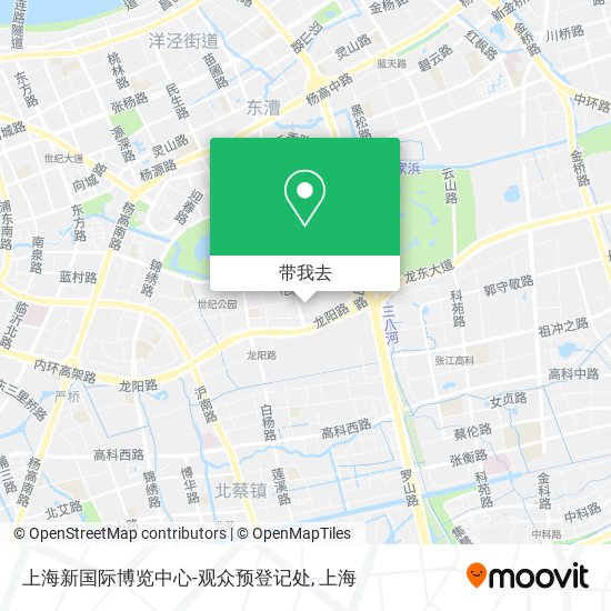 上海新国际博览中心-观众预登记处地图