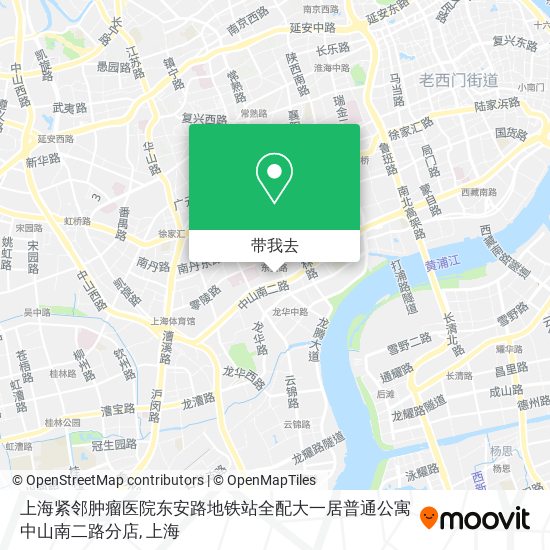 上海紧邻肿瘤医院东安路地铁站全配大一居普通公寓中山南二路分店地图