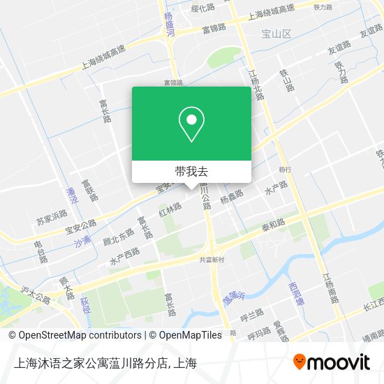 上海沐语之家公寓蕰川路分店地图