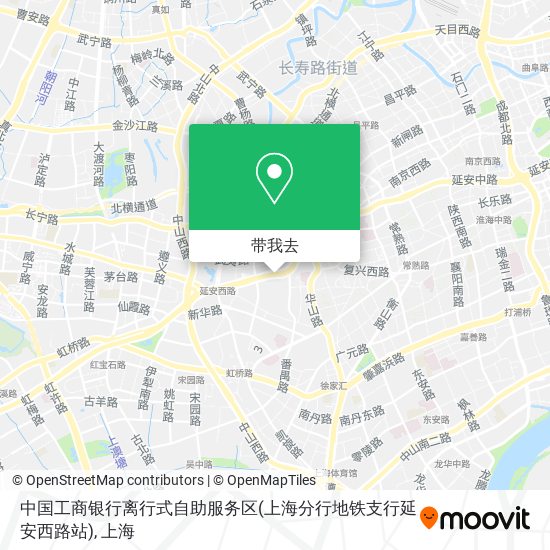 中国工商银行离行式自助服务区(上海分行地铁支行延安西路站)地图