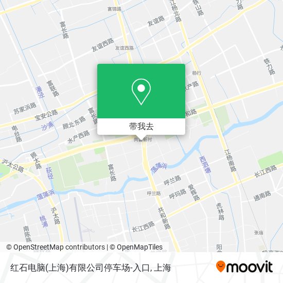 红石电脑(上海)有限公司停车场-入口地图