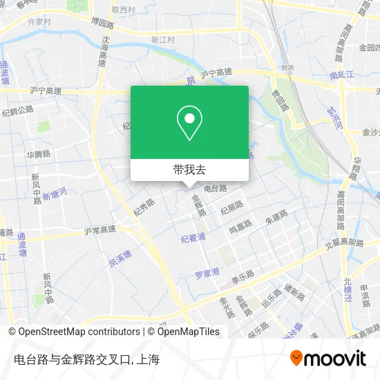 电台路与金辉路交叉口地图