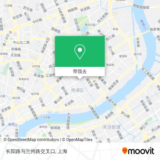 长阳路与兰州路交叉口地图
