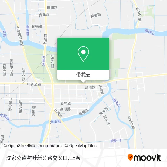 沈家公路与叶新公路交叉口地图