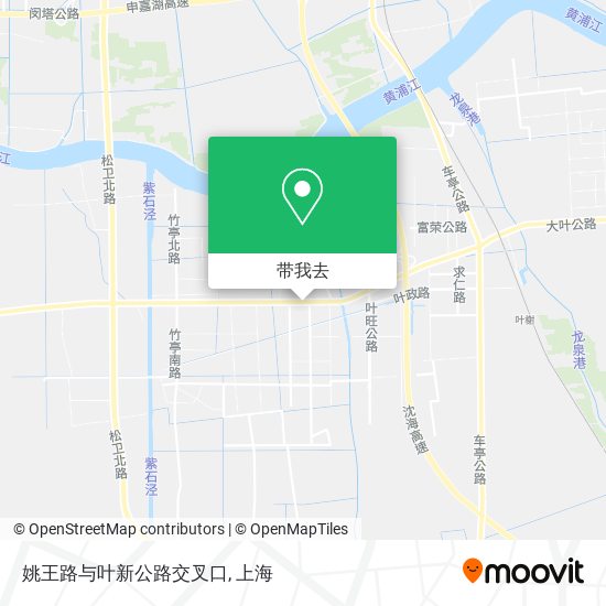 姚王路与叶新公路交叉口地图