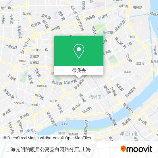 上海光明的暖居公寓茭白园路分店地图