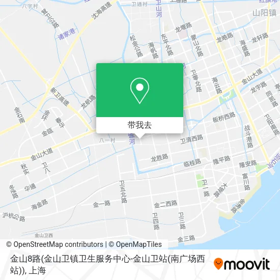 金山8路(金山卫镇卫生服务中心-金山卫站(南广场西站))地图