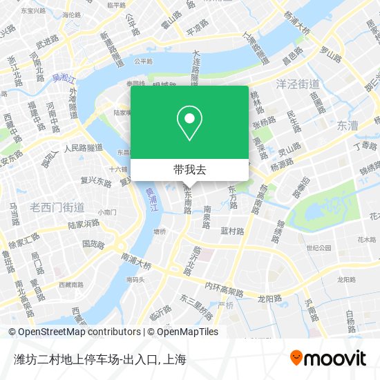 潍坊二村地上停车场-出入口地图
