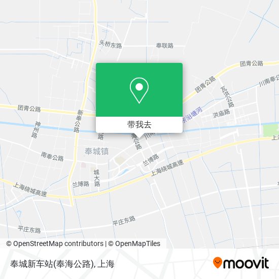 奉城新车站(奉海公路)地图