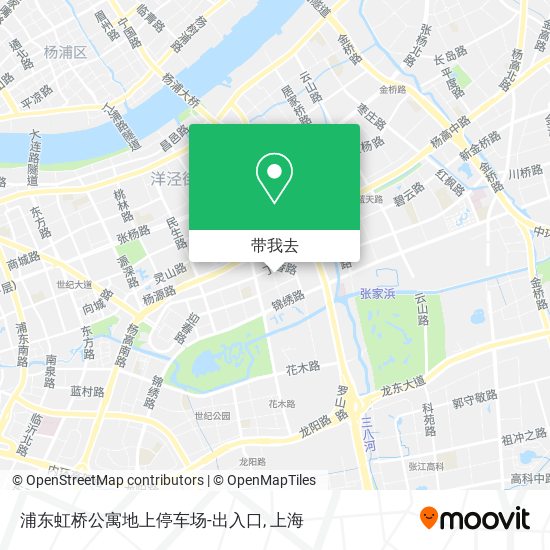 浦东虹桥公寓地上停车场-出入口地图