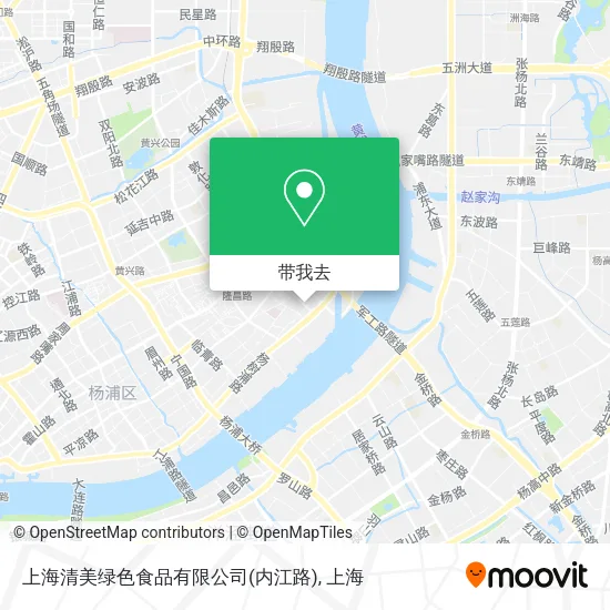 上海清美绿色食品有限公司(内江路)地图