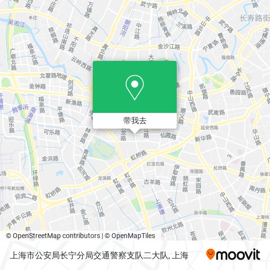 上海市公安局长宁分局交通警察支队二大队地图