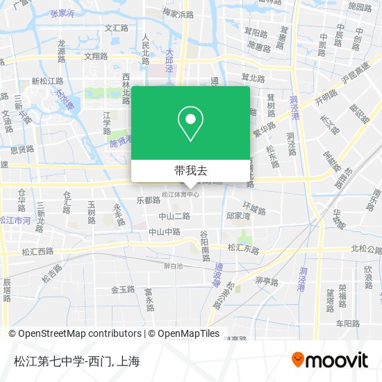 松江第七中学-西门地图