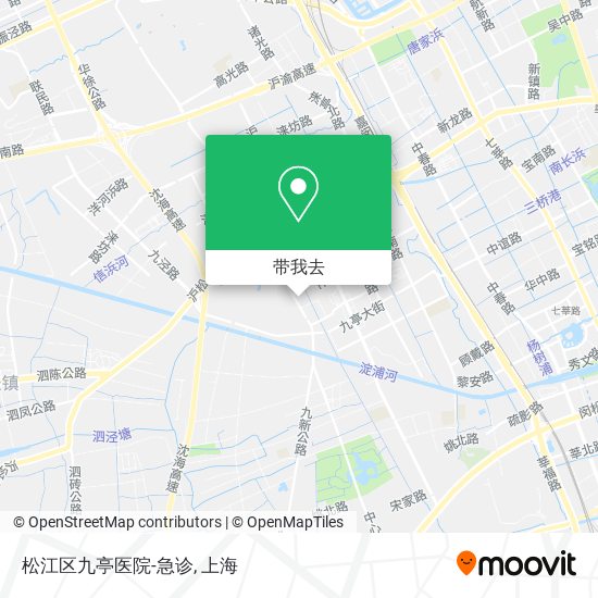 松江区九亭医院-急诊地图