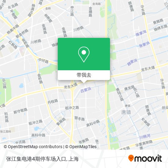 张江集电港4期停车场入口地图