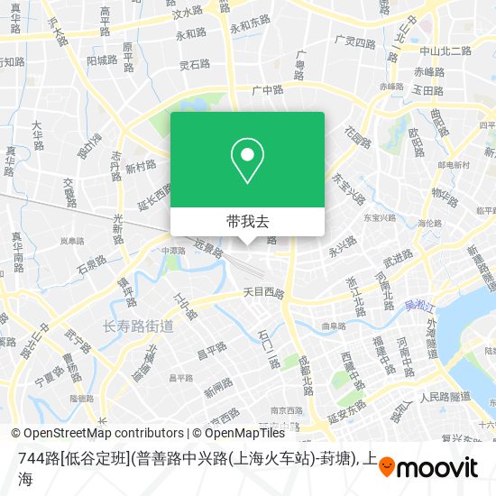 744路[低谷定班](普善路中兴路(上海火车站)-葑塘)地图