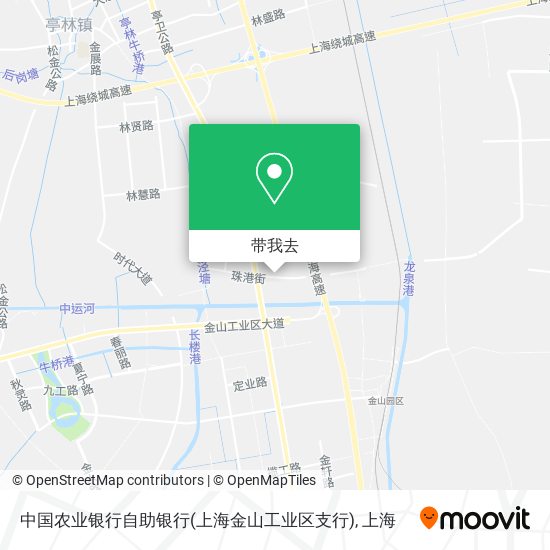 中国农业银行自助银行(上海金山工业区支行)地图