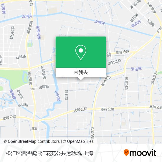松江区泗泾镇润江花苑公共运动场地图