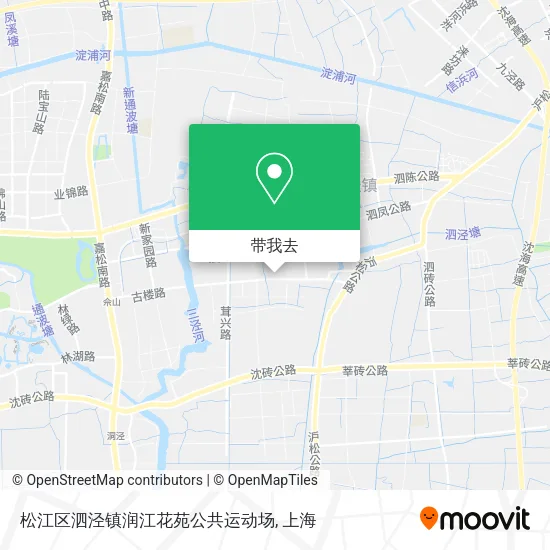 松江区泗泾镇润江花苑公共运动场地图