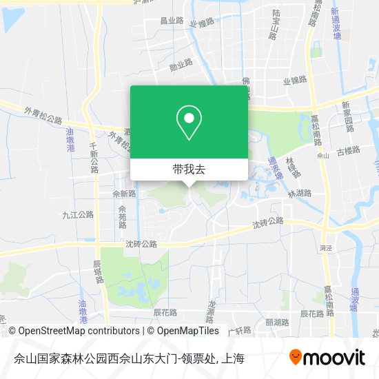 佘山国家森林公园西佘山东大门-领票处地图
