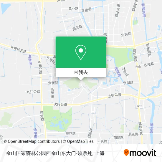 佘山国家森林公园西佘山东大门-领票处地图