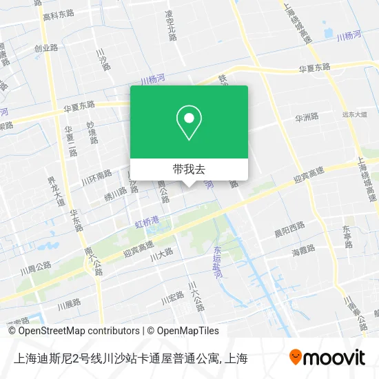 上海迪斯尼2号线川沙站卡通屋普通公寓地图