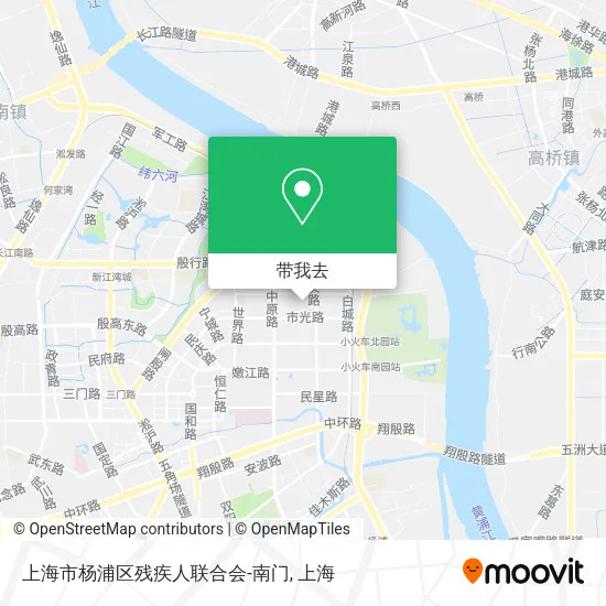 上海市杨浦区残疾人联合会-南门地图