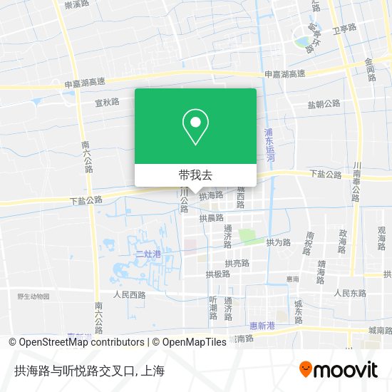 拱海路与听悦路交叉口地图