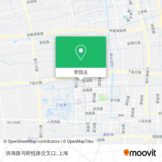 拱海路与听悦路交叉口地图