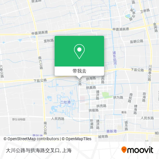 大川公路与拱海路交叉口地图