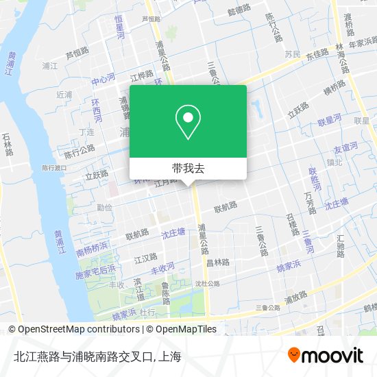 北江燕路与浦晓南路交叉口地图