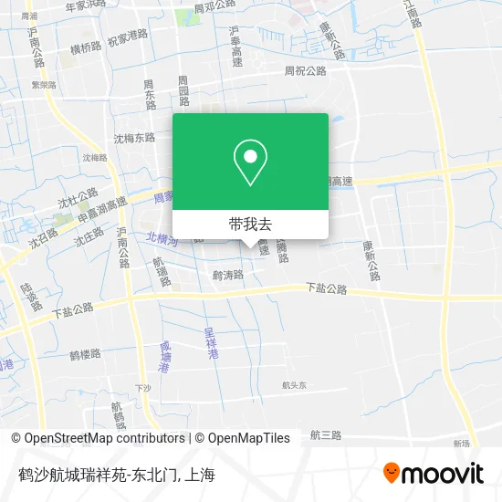鹤沙航城瑞祥苑-东北门地图