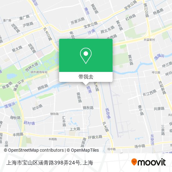 上海市宝山区涵青路398弄24号地图