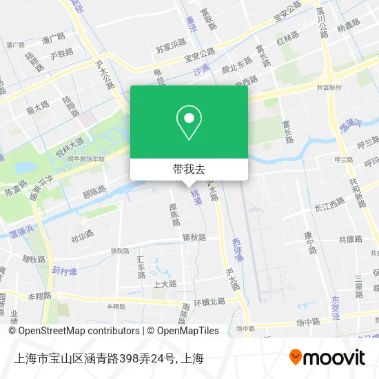 上海市宝山区涵青路398弄24号地图
