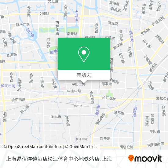 上海易佰连锁酒店松江体育中心地铁站店地图