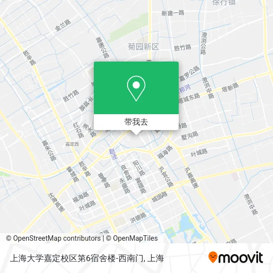 上海大学嘉定校区第6宿舍楼-西南门地图