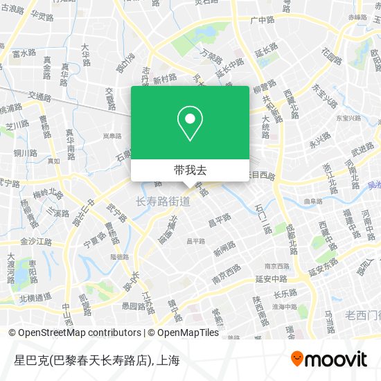 星巴克(巴黎春天长寿路店)地图