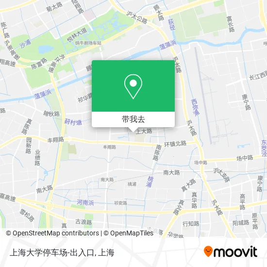 上海大学停车场-出入口地图