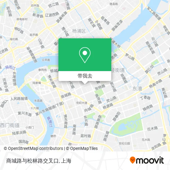 商城路与松林路交叉口地图